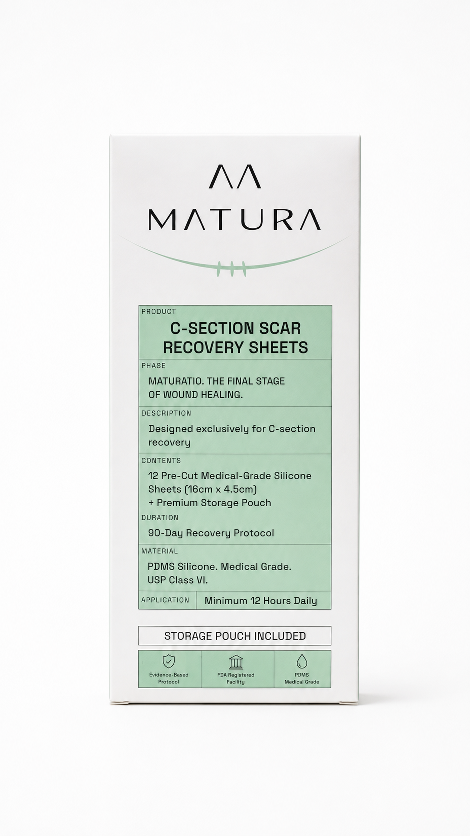 Matura recovery sheets close-up